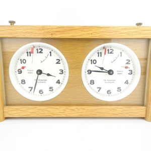 Vintage Chess Clock Dutch Koopman Antique Chess Clock Vintage Chess Timer Wooden Chess Clock