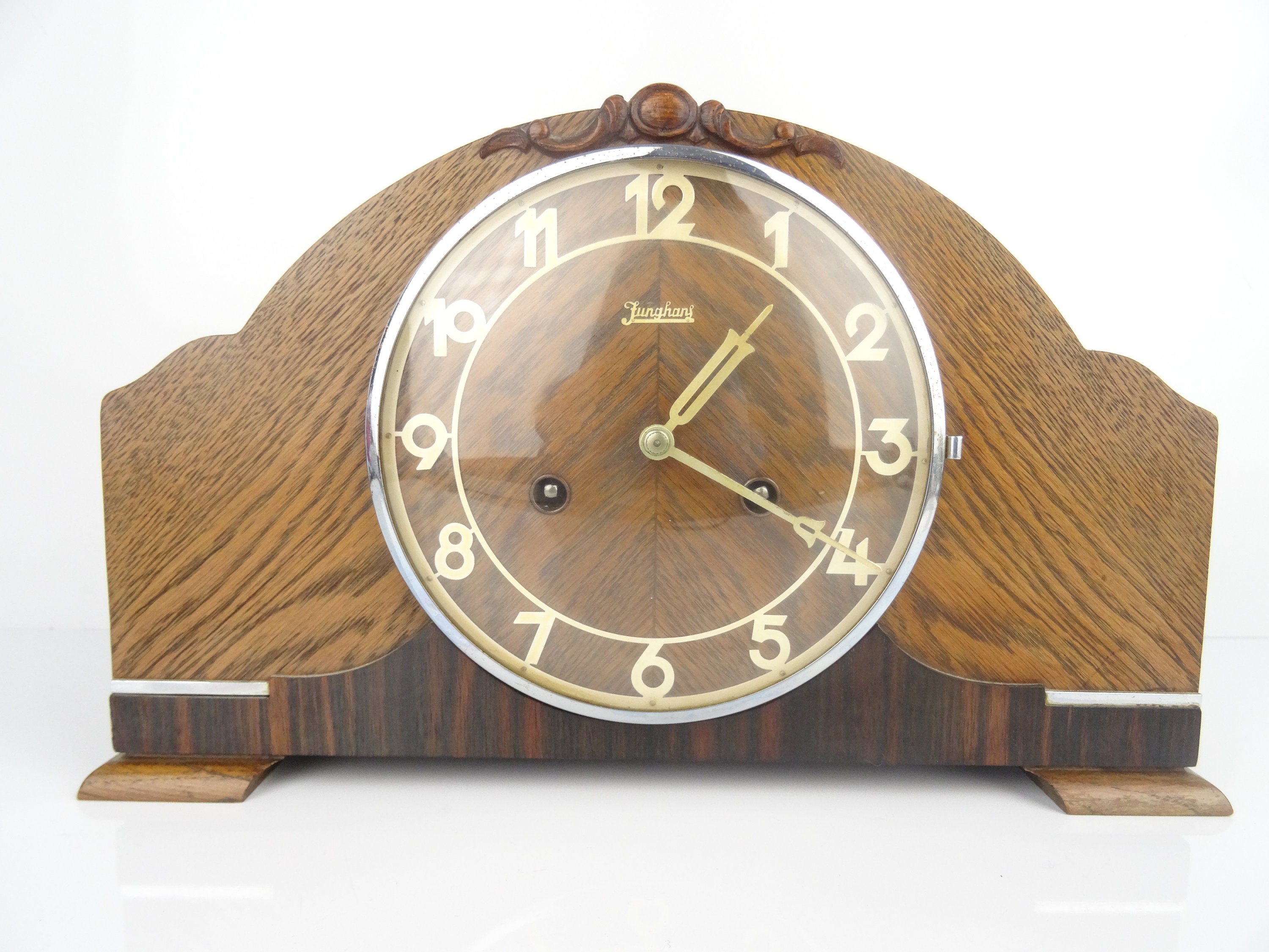 Antieke Vintage Junghans Mantel Duitse Beugel Plank Klok 1950S - Etsy België