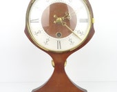 Vintage Dutch Mantel Clock Retro Antique Mantle Desk Mid Century Shelf 8 day Design Pendulum (ORFAC WARMINK Junghans Kienzle Mauthe era)
