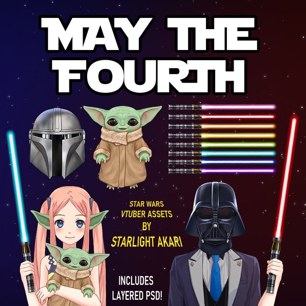 Star Wars Vtuber/PNGtuber Assets -  May the Fourth Be with You