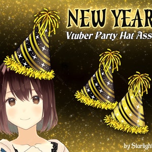 Vtuber / PNGtuber New Years Party Hats