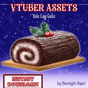 Vtuber / PNGtuber - Yule Log Cake - Winter Holiday Collection
