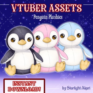 Vtuber / PNGtuber - Penguin Plush - Winter Holiday Collection