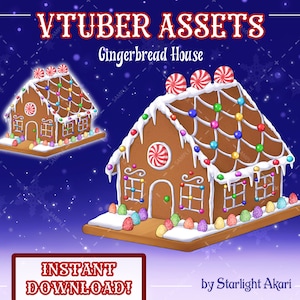 Vtuber / PNGtuber - Gingerbread House - Winter Holiday Collection