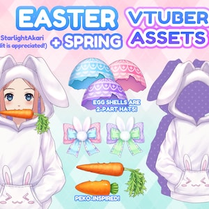Vtuber/ PNGtuber Easter Bunny Outfit Assets