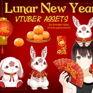 Vtuber Year of the Rabbit - Lunar New Year / Chinese New Year Asset Collection