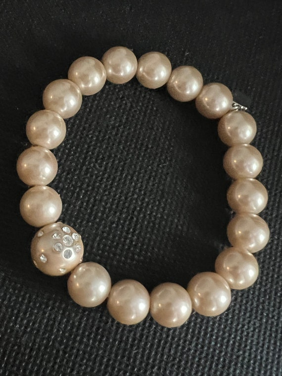 Givenchy Simulate Pearl Pave Crystal Rhinestone S… - image 3