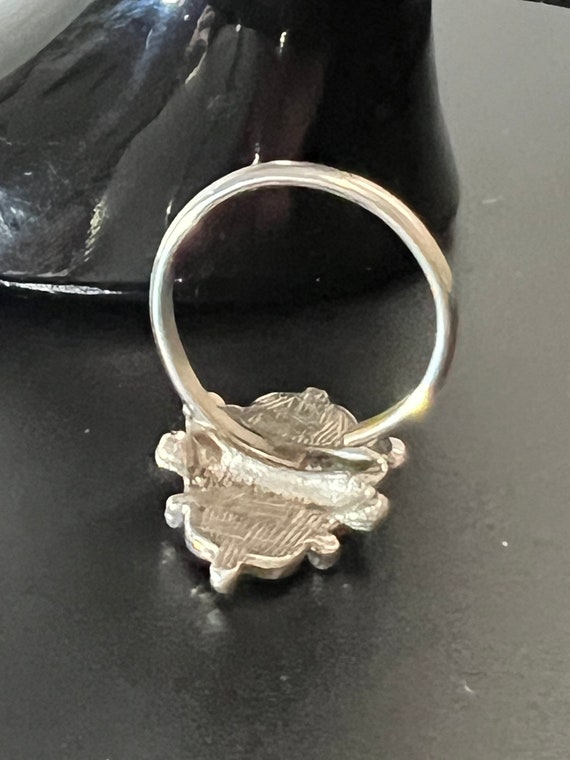 Vintage Abalone Adjustable Ring-Abalone Paua Shel… - image 3