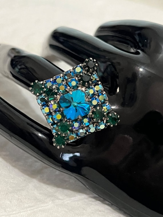 Vintage Rivoli Stone AB Multi Color Rhinestone Adjust… - Gem