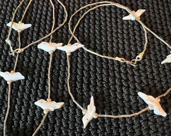 Vintage Southwestern Sterling Silver Fetish MOP Bird Necklace