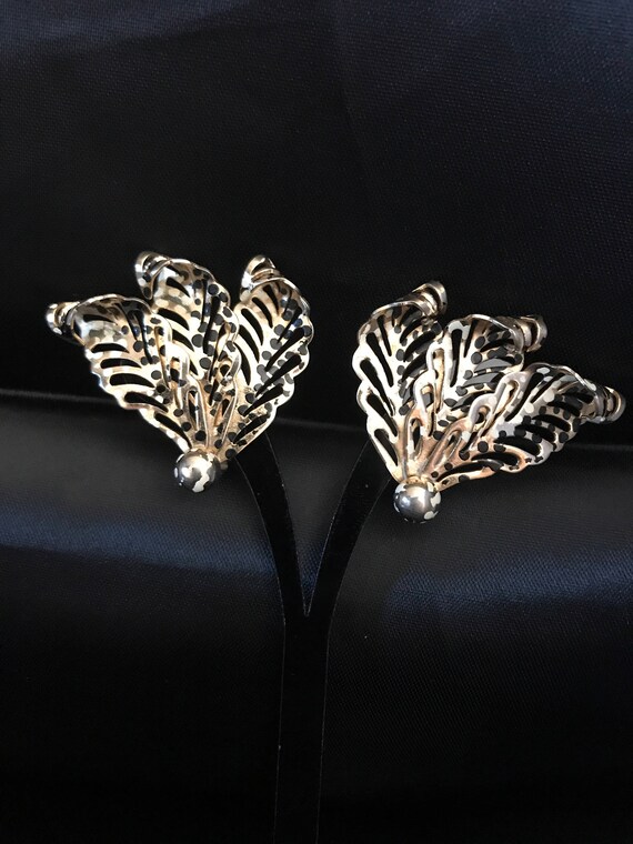 Boucles D'oreilles Clips Vintage Signées MARINO - Ronde Vieil Or 17 - Occasion Parfait état