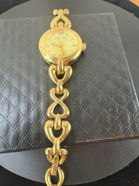 Relic by Fossil Gold Tone Bracelet Watch – Roman … - image 4