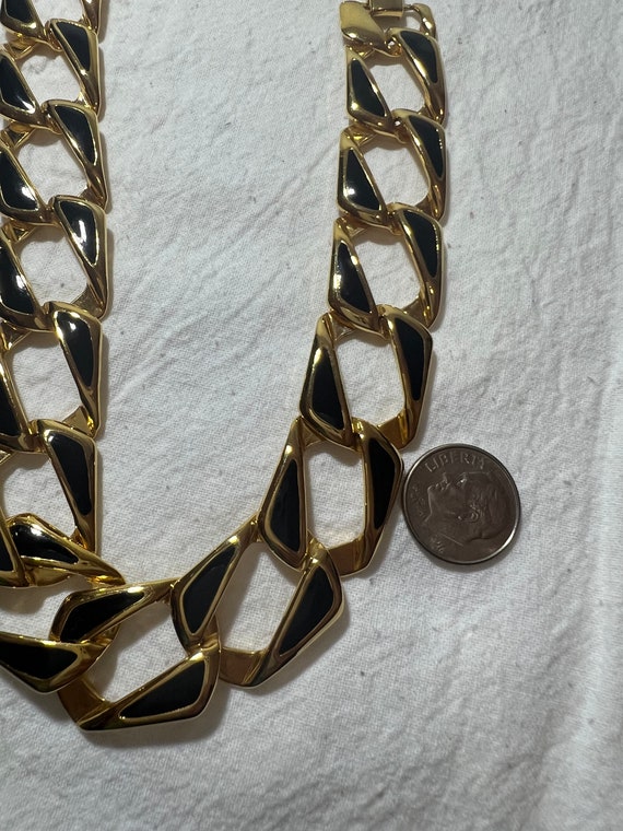 Vintage Napier Gold Tone Black Enamel Necklaces P… - image 3