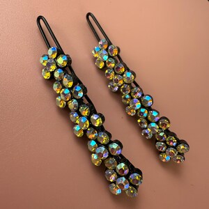 Vintage AB Rhinestone Korea Floral Hair Clip-Hair Barrettes-Hair Accessories