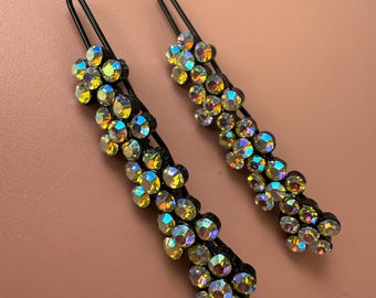 Vintage AB Rhinestone Korea Floral Hair Clip-Hair Barrettes-Hair Accessories