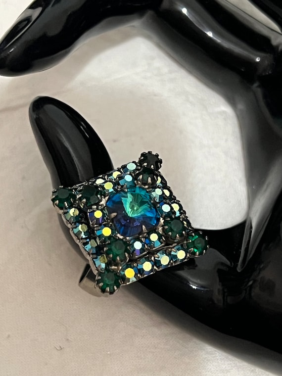 Vintage Rivoli Stone AB Multi Color Rhinestone Adjust… - Gem