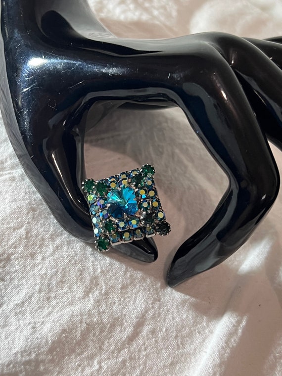 Vintage Rivoli Stone AB Multi Color Rhinestone Adjust… - Gem