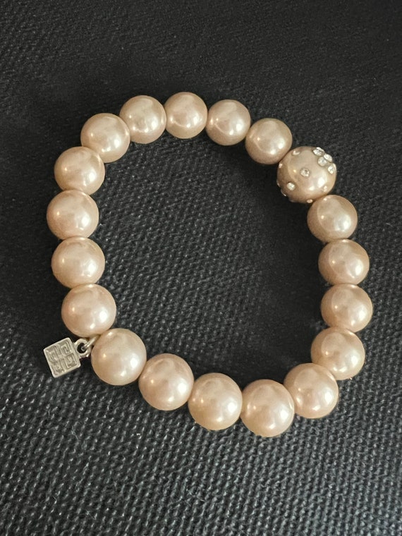 Givenchy Simulate Pearl Pave Crystal Rhinestone S… - image 2