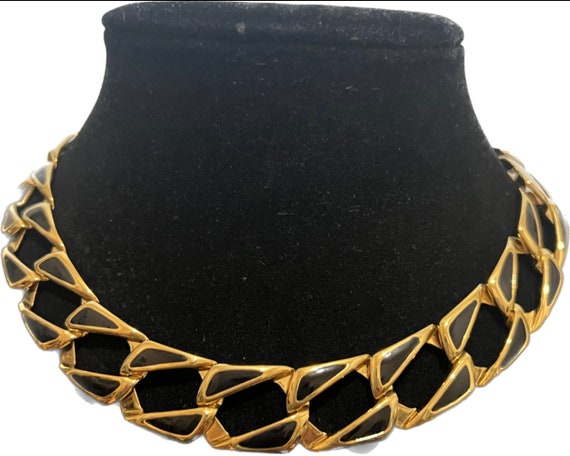 Vintage Napier Gold Tone Black Enamel Necklaces P… - image 8