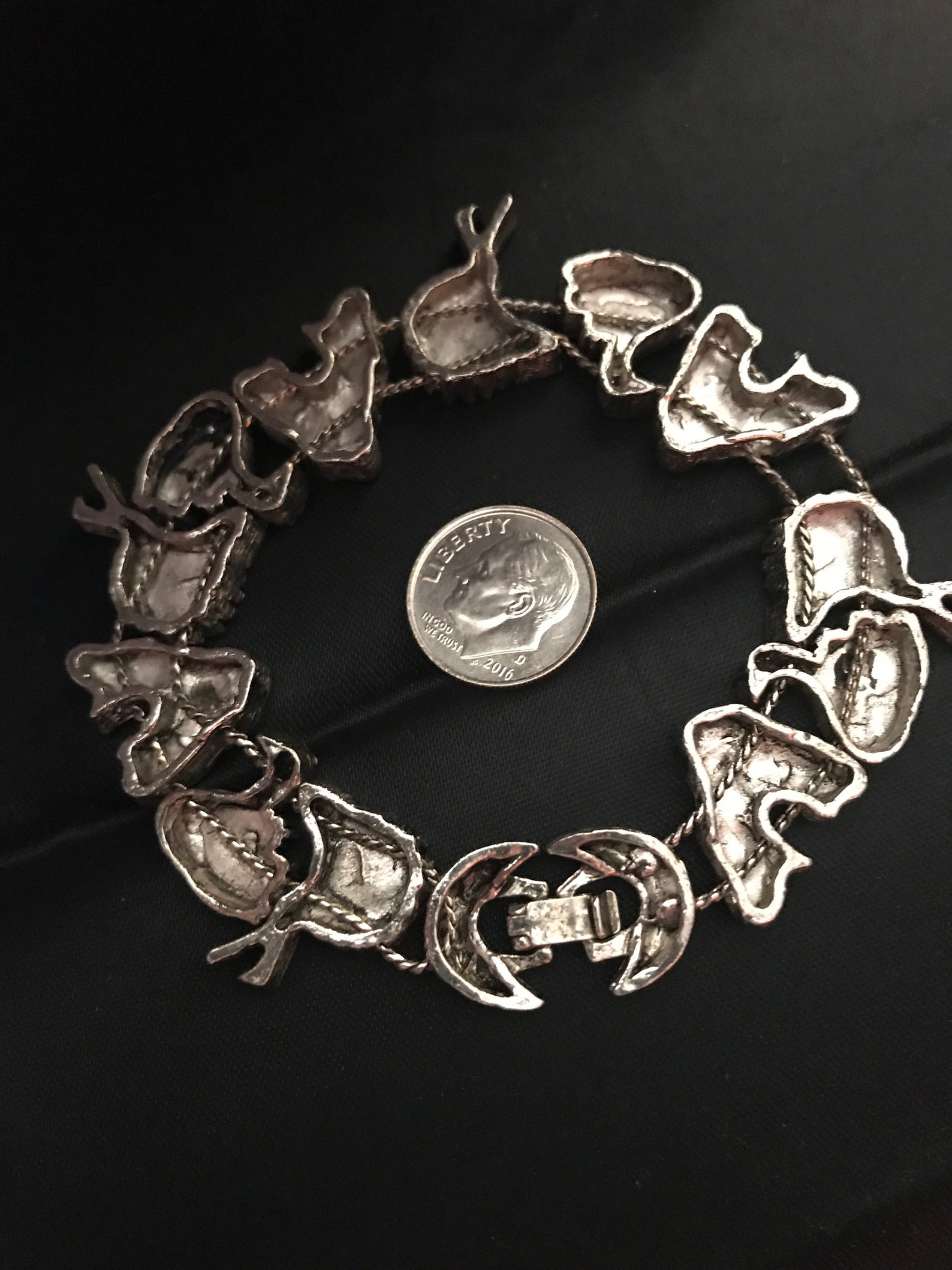 vintage swan lake ballerina charm slide bracelet-ballet sean lake theme bracelet