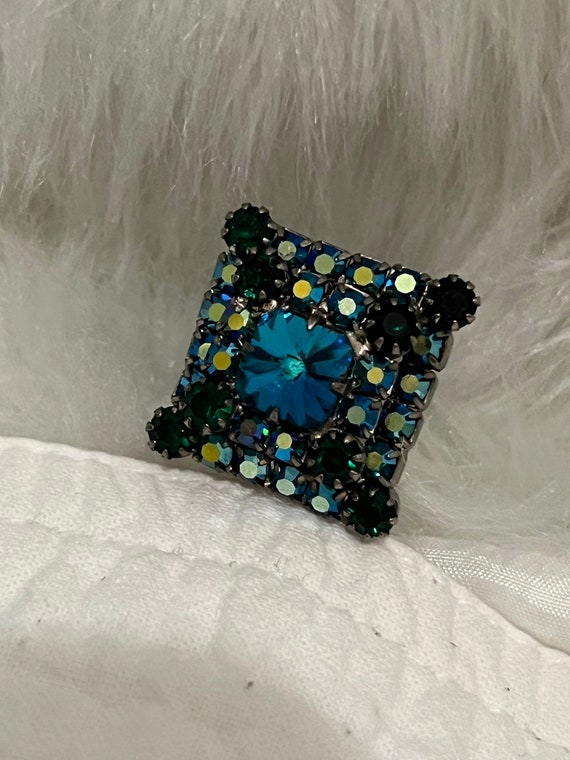 Vintage Rivoli Stone AB Multi Color Rhinestone Adjust… - Gem