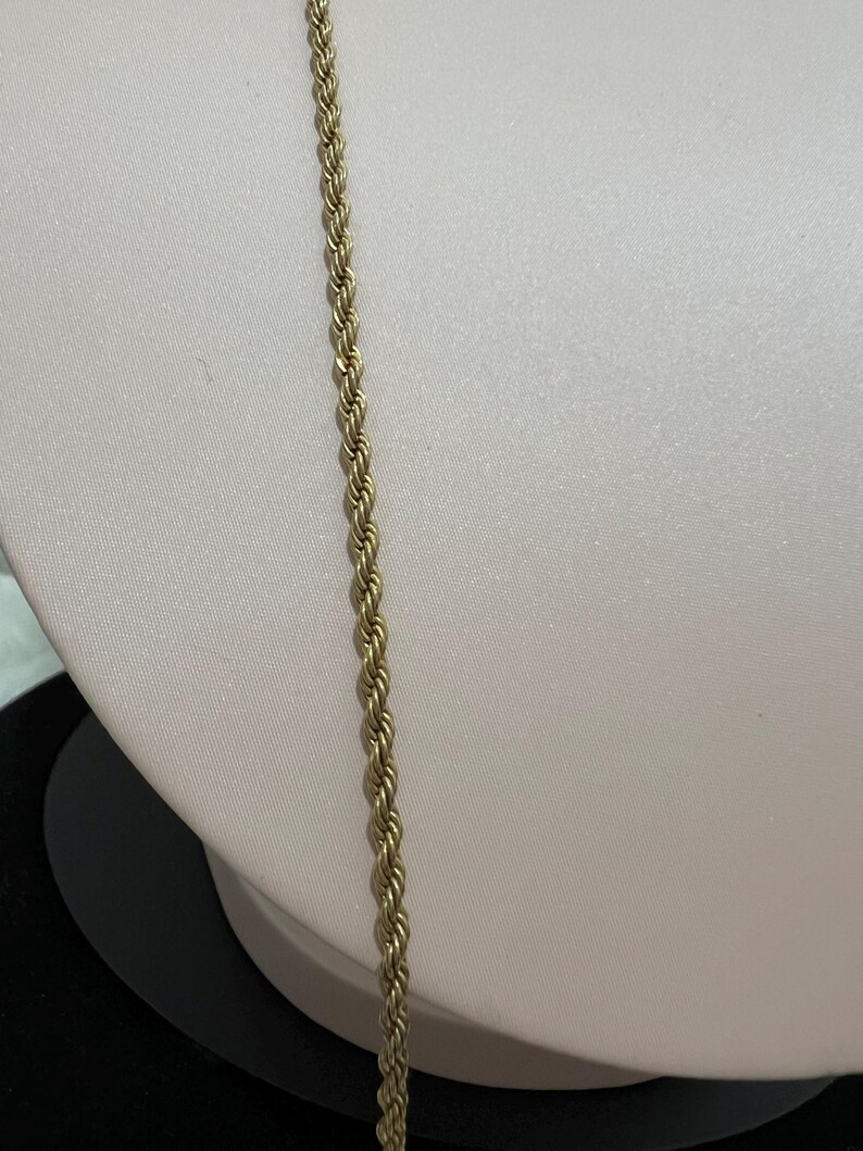 Collier Chaîne Rope Or 23 Pouces - Occasion - Style Vintage Gold Tone