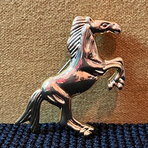 Vintage Polished Gold Tone Large Horse Galloping Brooch Pin -Equestrian Jewelry-Running Horse—3 Available 2 Gold 1 Silver