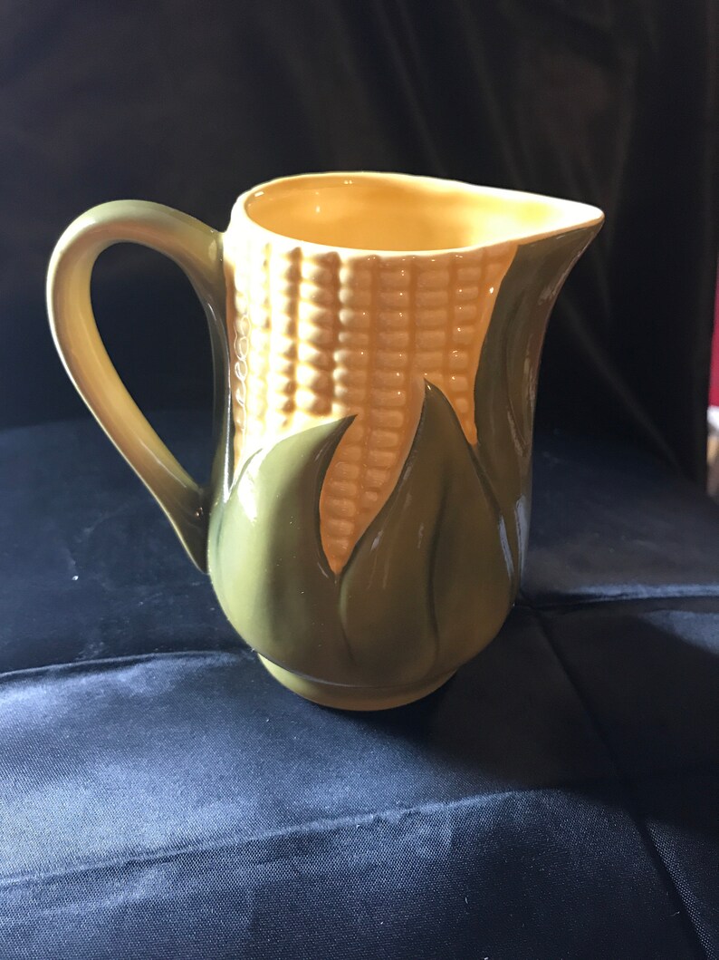 Vintage Shawnee Corn King Pottery Creamer Etsy