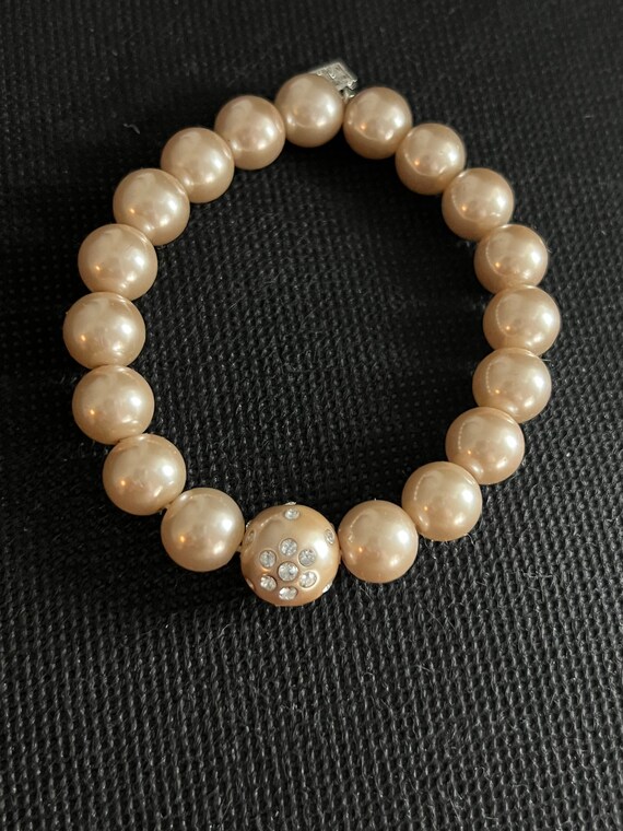 Givenchy Simulate Pearl Pave Crystal Rhinestone S… - image 4