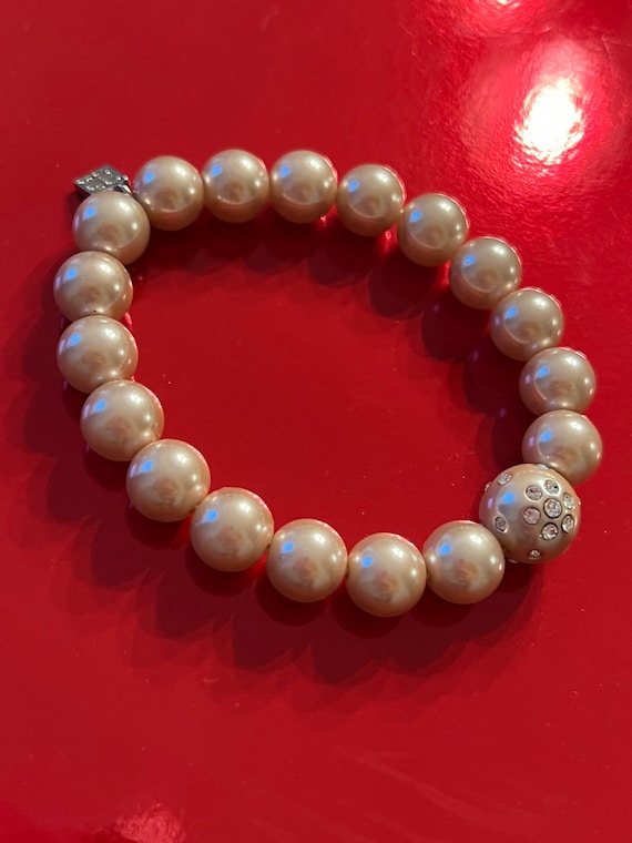 Givenchy Simulate Pearl Pave Crystal Rhinestone S… - image 1