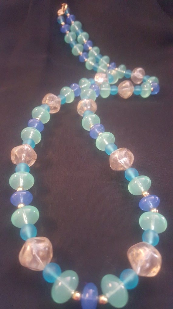 Trifari Tm Lucite Beads Necklace VTG.