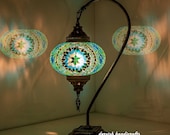 FREE SHIP Table Lamp Turkish Lamp Goose Neck Lamp Bedside Lamp Moroccan Lantern Night Lights 17 quot Height