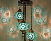 Turkish Lamp Floor Lamp Bedside Lamp Moroccan Lamp 40.50 quot Height 7 quot Globe Diameter