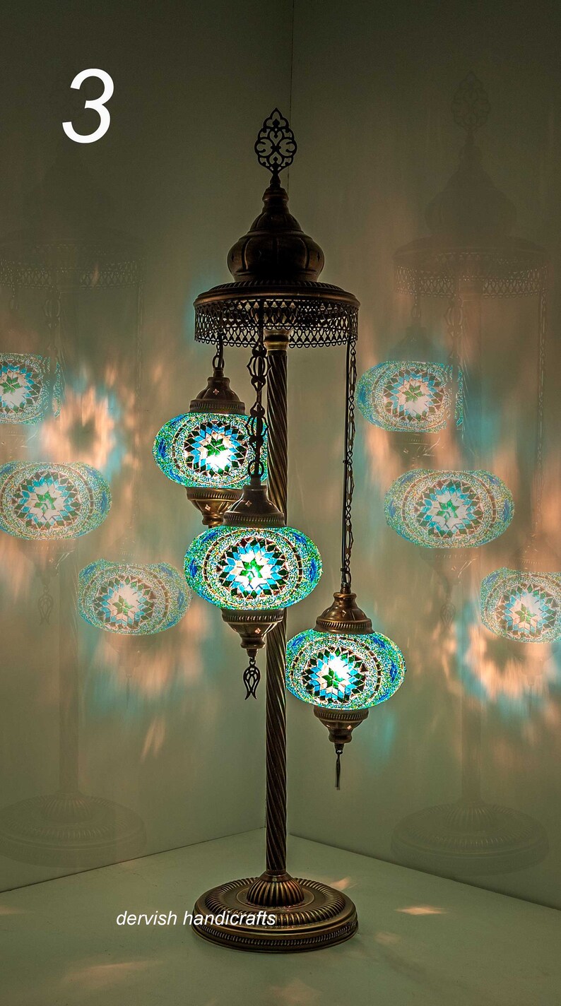 Turkish Mosaic Floor Lamp Turkish Lamp Bedside Table Lamp Etsy