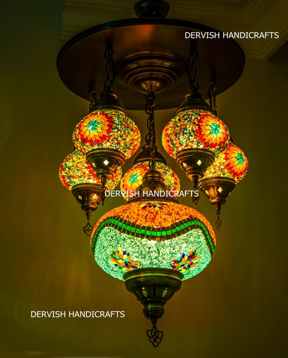 Turkish Lantern Ceiling Lamp Moroccan Lamp Moroccan Chandelier Moroccan Lighting Turkish Lighting Lampshade Ceiling Lights