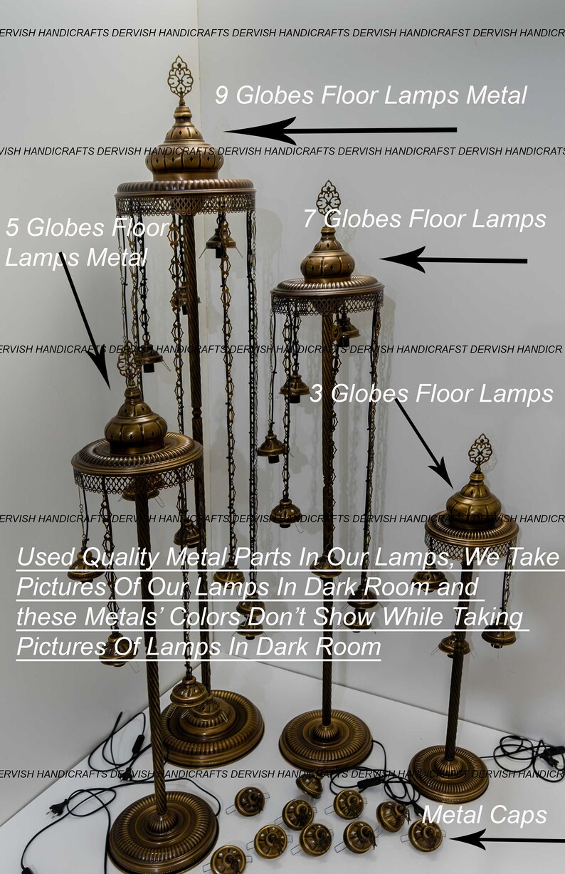 Free Fast Shipping Floor lamp 69\u201d Height Moroccan Lamp Turkish Lamp Bedside Lamp Night Lights 7\u201d Big Globes