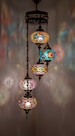 Hanging Lamp Turkish Lamp Moroccan Lamp Hanging Ceiling Light 43” Height, Customizable Mosaic Glasses 