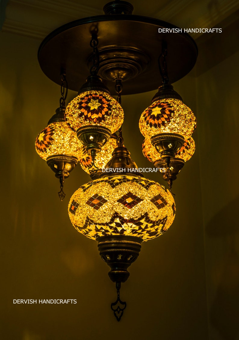 Ceiling Light Lamp Moroccan Lantern Lighting Swag Decor Turkish Mosaic