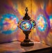 Shipping Free Mosaic Table - Bedside Lamp Height 13 inches and 6.5 Inch Globe Turkish Lamp Moroccan Lamp