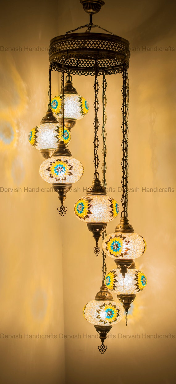 Free Ship Turkish Lamp Mosaic Moroccan Light Image 0