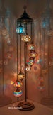 Floor lamp 69” Height, Turkish Lamp Night Light Bedside Moroccan Lamp 9 Glasses 7” Diameters - Free Fast Shipping