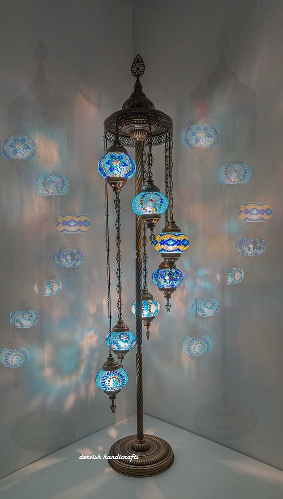 handmade mosaic floor lamp