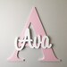 Samantha Roberts reviewed Large letters for wall decor, nursery plaque, sign Monogram, initial Kids name sign, Forms & shapes  Letters for nursery Shabby chic