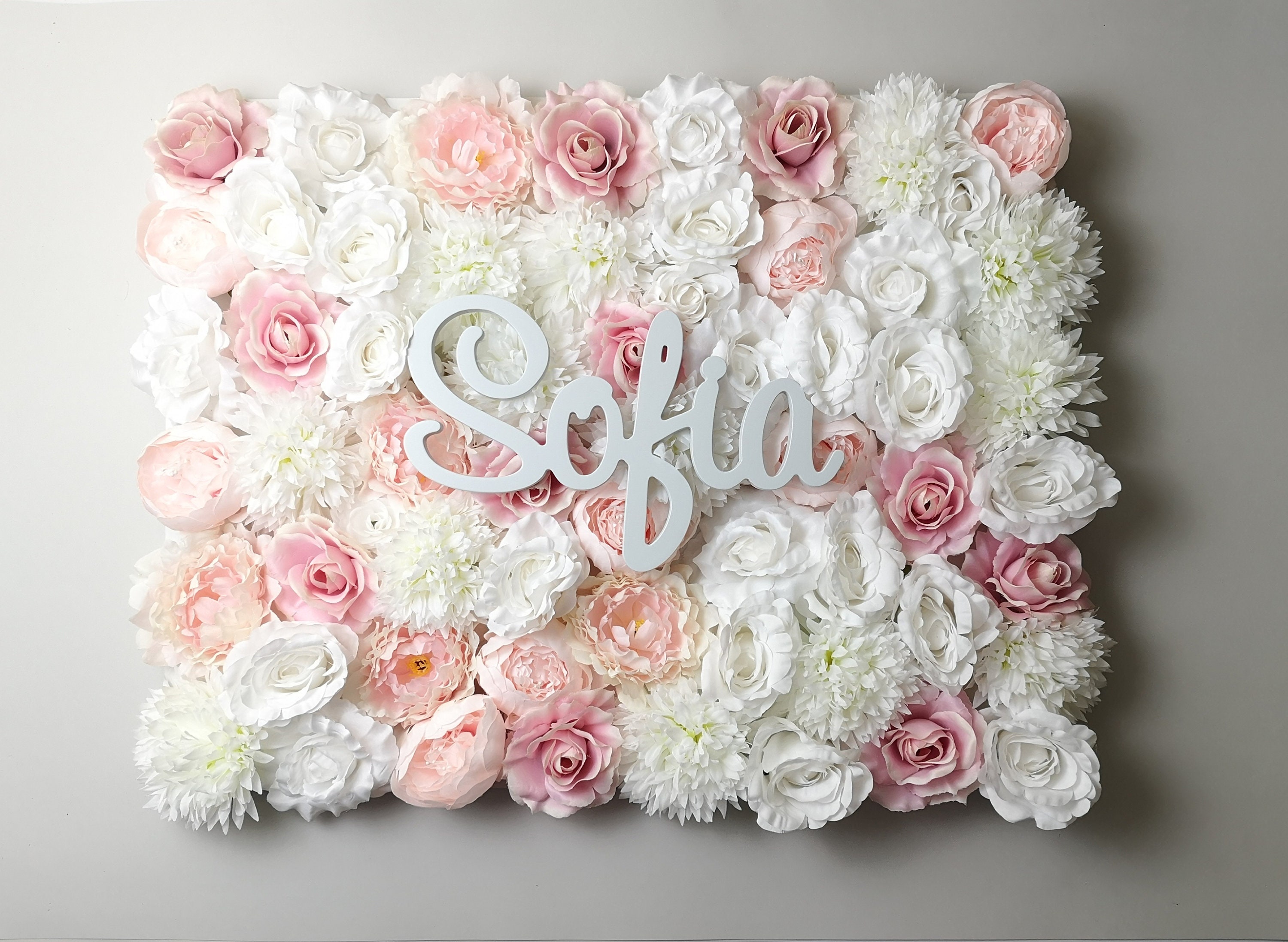 Flower Wall Decor Name Sign Art Nursery name Sign Wall Etsy