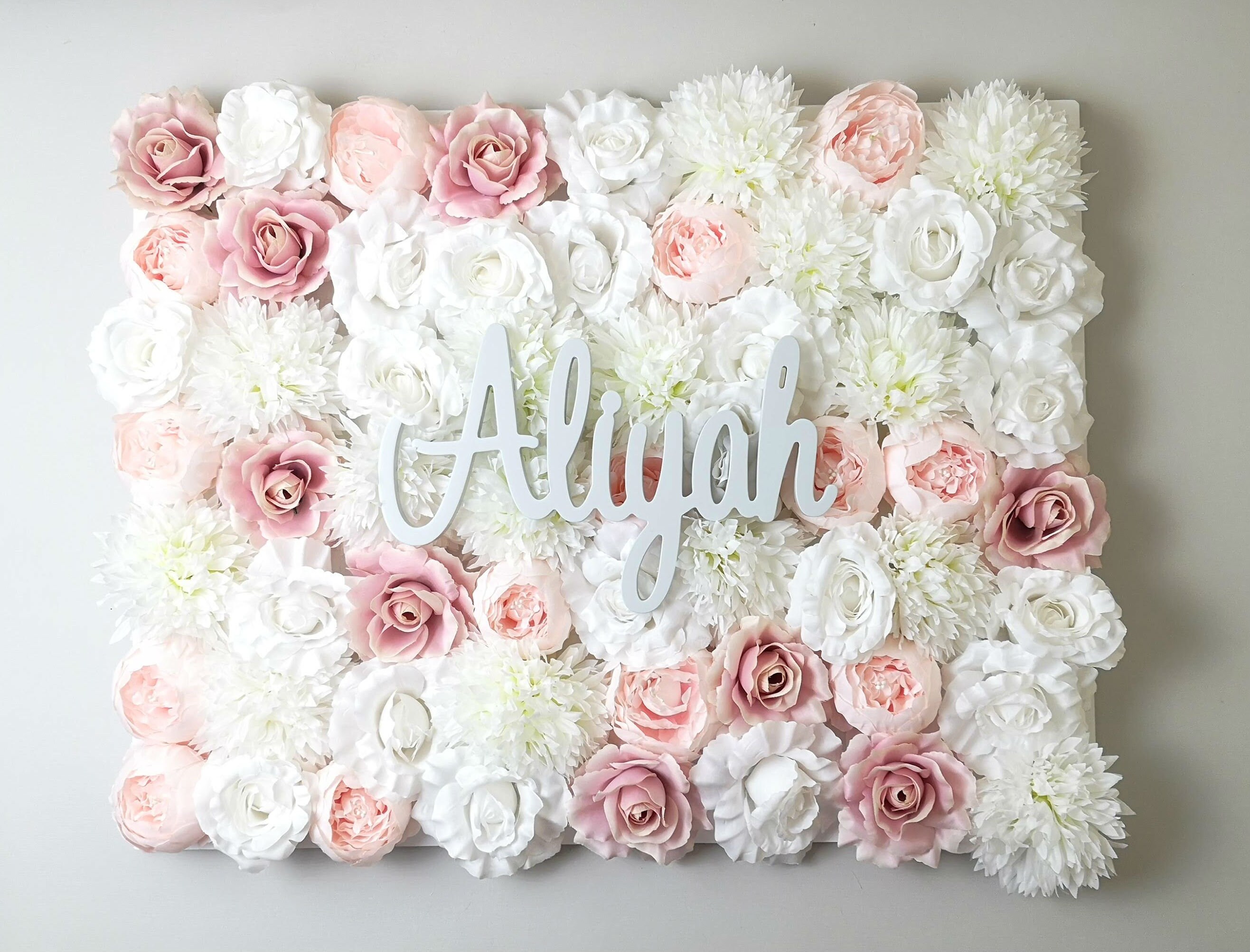 Nursery Wall Art Flower Wall Blush nursery decor Rose Gold Etsy