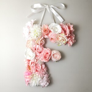 Flower letters E flower letter 13 16 19 24 flower sign floral letters wedding wall decor flower letter baby shower image 8