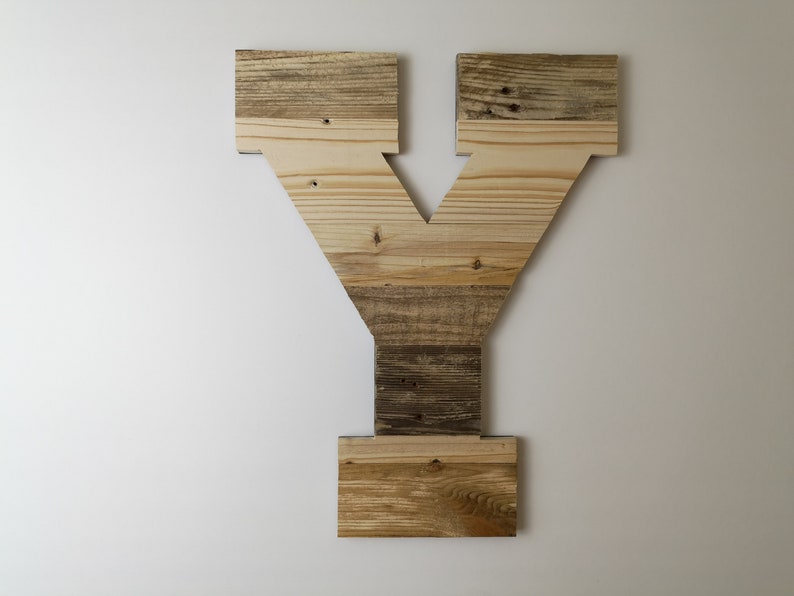 Large Single Letters/recycled wooden wall recycling wooden Etsy