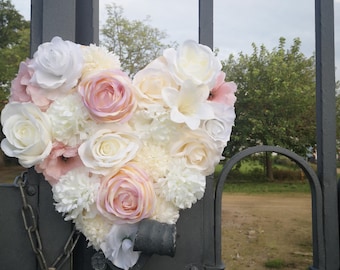 Flower Birthday Heart 15'' ready to ship Wedding Floral Heart Boho Blush Decor Sweet 16 Party Decor Peony Rose Proposal Sign Baby Shower