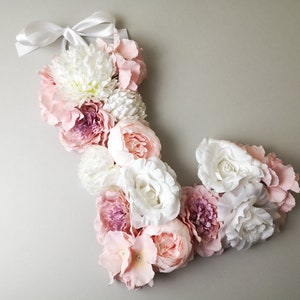 Flower letters E flower letter 13 16 19 24 flower sign floral letters wedding wall decor flower letter baby shower image 4