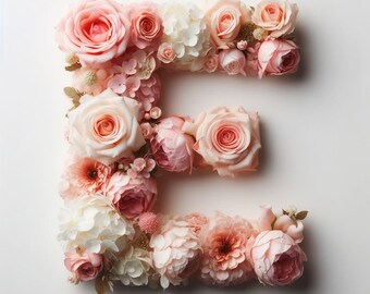 Blossom Letter Personalized blooms Floral Sign Baby Bloom Letter Rustic Floral Letter Boho Flower Letter Flower Initials Huge Floral Letter